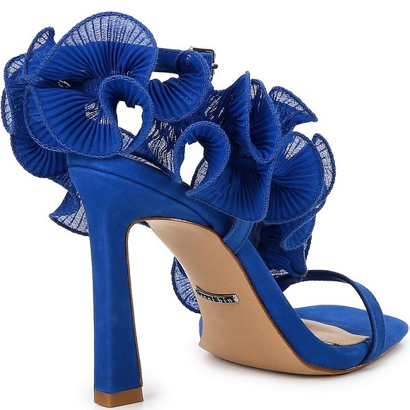 NWT Gianni Bini Franz Suede Chiffon Ruffle Dress Sandals Sz 6,5 main image 3